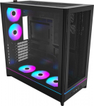 Montech HS01 PRO PC-Geh&auml;use, Midi Tower, ATX, aRGB, Tempered Glass - schwarz