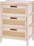 Giftdecor Narrow chest of drawers z 3-drawers, viennese wickerwork, 29 x 40 x 58 cm
