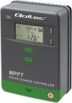 Qoltec MPPT Solar Charge Controller with Temperature Sensor 10A | 12V/24V | LCD | 2xUSB | Bluetooth | APP | GEL | LiFePO4