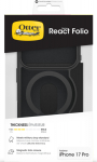 OtterBox React Folio MagSafe wallet case, iPhone 17 Pro, Black Crystal