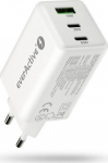 everActive Charger GAN QC 4+ 65W 1XUSB 2XUSB-C White SC-655Q