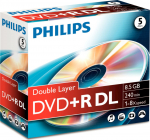 1x5 Philips DVD+R 8.5GB DL 8x JC
