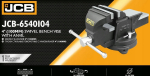 JCB Cast iron swivel vice with anvil 4'' 100mm (S.G. Cast Iron)