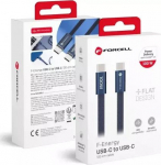 Kabel USB ForCell Kabel USB C do USB C Forcell F-Energy QC4.0 PD 5A 100W Cafule Flat 1.2 m CCFN23 navy blue
