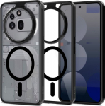 Kaitse&uuml;mbris Magmat MagSafe, Nothing Phone (3a) Pro, matt l&auml;bipaistev musta &auml;&auml;rega, Qi2/MagSafe toega, Tech-Protect