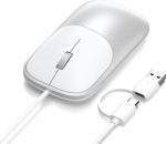 Mysz Satechi Satechi Slim LX Wired Mouse - Optical Mouse USB-A/USB-C (silver)