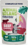 ANIMAL ISLAND Everyday Beef pulled fillets in broth - wet cat food - 85g