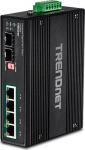 TRENDnet TI-PG62B - Switch - unmanaged - 4 x 10/100/1000 (PoE+)