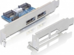 Delock Slot bracket 2x eSATAp 5V/12V with Low Profile Bracket - Speicherkabelkit - Internal power supply, 4-pole, SATA, 9-pole USB-Header zu 11-pole USB/eSATA (5/12V)