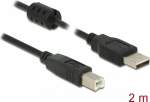 Delock Cable USB 2.0 Type-A male > USB 2.0 Type-B male 2.0 m black