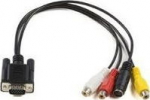 MicroConnect VGA to S-video 3x RCA 0.2m, MONGGSV, 0.2 m, VGA (D-Sub)