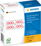 HERMA Nummernetik. double self-cl. 10x22 mm imprint rot