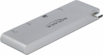 Delock 3 Port Hub and 2 Slot Card Reader for MacBook with PD 3.0 and retractable USB Type-C Connection - Hub - 2 x USB 3.2 Gen 1 + 1 x USB-C (power supply)