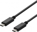 DELTACO USB-kabel USB 2.0 Typ C -> Typ C ha, 1m, svart