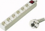 Power Strip PremiumCord 6 sockets 5 m White (pp6k-05)