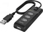 Hama Hub z switch USB 2.0 | 4x USB-A - Hub USB 2.0 | 4xUSB-A