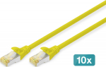 DIGITUS CAT 6A S/FTP Patchkabel, 10 St&uuml;ck, 2m, gelb