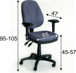 Task chair SAVONA dark blue