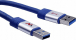 Kabel USB Maclean USB-A - USB-A 3 m Niebieski (MCTV-606)