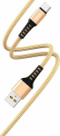 Cable USB Denmen USB-A - microUSB 1 m Gold (29357)