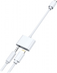 2GO Audio-Lade-Adapter Stereo Lightning 10cm wei&szlig;