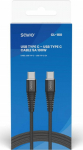 Savio CL-160 USB cable 2 m USB 2.0 USB C - USB C Black