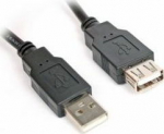 Cable USB Omega USB-A - USB-A 1.5 m Czarny (56628)