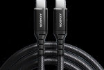 Axagon Data and charging USB 2.0 cable length 3 m. 3A. PD 60W, 3A. Black braided