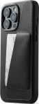 Kaitse&uuml;mbris kaarditaskuga Apple iPhone 14 Pro Max, must, naturaalsest nahast, Mujjo