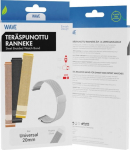 Wave steel braided bracelet 20mm, intellect- and for sports watches, hopea