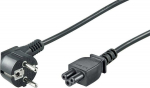 MicroConnect Power Cord CEE 7/7 - C5 5m, Angled Schuko, Black