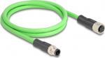 Delock Netzwerkkabel - M12 (4-pole) (M) zu M12 (4-pole)