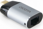 Dicota USB-C to Ethernet Mini Adapter with PD (100W) silver