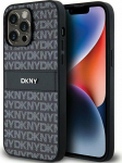 DKNY DKNY DKHCP14XPRTHSLK iPhone 14 Pro Max 6.7'' czarny/black hardcase Leather Mono Stripe & Metal Logo
