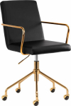 Activeshop Cosmetic Chair QS-OF211G gold black