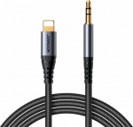 Kabel USB Joyroom Lightning - mini Jack 3.5 mm 1.2 m Black and gray (JYR874)