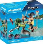 PLAYMOBIL Set with figurines Pirates 71795 Pirate with a ballista