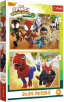 Trefl PUZZLE 2x24 Spidey and dinosaurs 34432