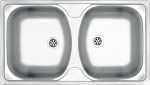 Sink Deante 2-chamber TECHNO without a drainer 79x44cm stainless steel - ZMU 0200