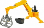 Bruder Excavator arm with grapple and shovel - Yellow