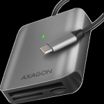 Axagon Aluminum high-speed USB-C 3.2 Gen 1 memory card reader. 3 slots, UHS-II