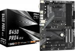 Mainboard|ASROCK|AMD B450|SAM4|ATX|4xPCI-Express 2.0 1x|2xPCI-Express 3.0 16x|2xM.2|Memory DDR4|Memory slots 4|1x15pin D-sub|1xHDMI|1xDisplayPort|2xAudio-In|1xAudio-Out|2xUSB 2.0|1xUSB type C|5xUSB 3.2|1xPS/2|1xRJ45|B450PRO4R2.0