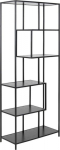 Bookcase SEAFORD 77x35xH185cm, black