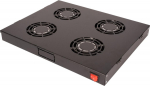 ROLINE Rack - L&uuml;fter Kit - with 4 fans - Jet Black, RAL 9005 - 48.3 cm (19")