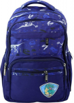 Lean Dinosaurs School Backpack Patch T-Rex Pas Navy Blue Chest 20L
