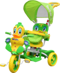 RoGer Duck Kids Tricycle With Handle Green