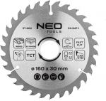 NEO Circular saw blade, widiowa, 160 x 30 mm, 30 teeth