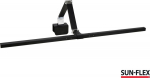 Valgusti SUN-FLEX SCREENLITE PANEL , Matt must, kroomitud detailid, 104205, integreeritud LED lamp 12W L-80cm; H30-73cm; max 1700Lux, 3000-6500K, puutetundlik; H&auml;mardatav 5 taset, pimestusvaba, vilkumisvaba, juhtme pikkus 1850mm klambriga
