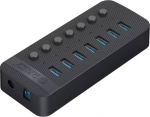 Orico 7xUSB-A 5Gbps BC 1.2 24W czarny - Orico Active hub 7xUSB-A 5Gbps BC 1.2 24W czarny