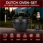 Gussk&ouml;nig Burnt-in Dutch Oven Set 12L with feet